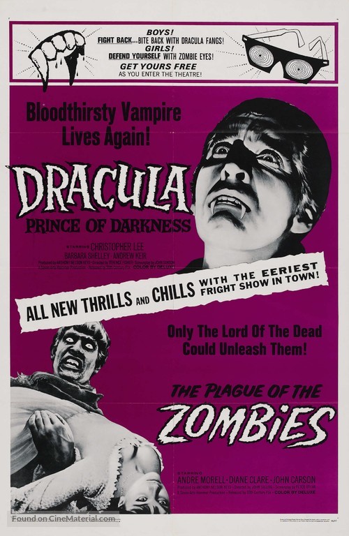 Dracula: Prince of Darkness - Combo movie poster