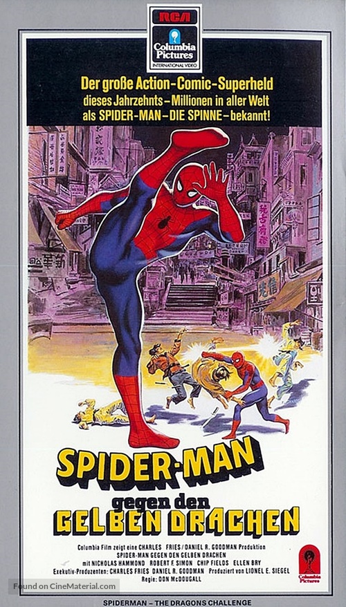 Spider-Man: The Dragon&#039;s Challenge - German VHS movie cover
