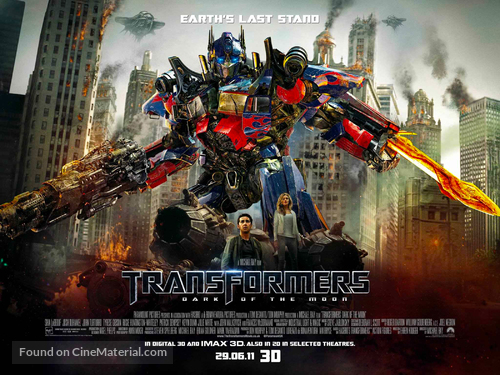 Transformers: Dark of the Moon - British Movie Poster
