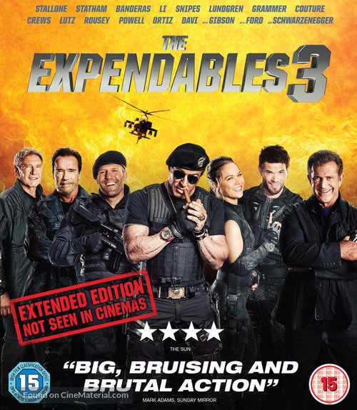 The Expendables 3 - British Blu-Ray movie cover