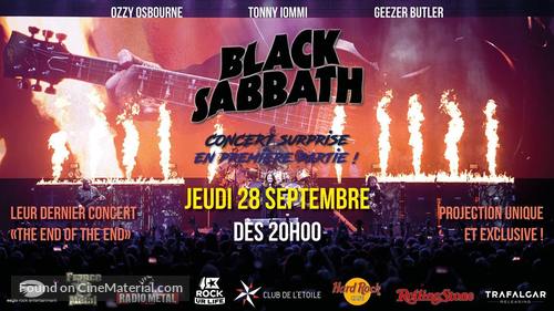 Black Sabbath the End of the End - French Movie Poster