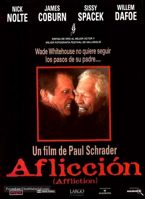 Affliction - Spanish Movie Poster