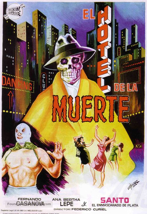 Santo en el hotel de la muerte - Mexican Movie Poster