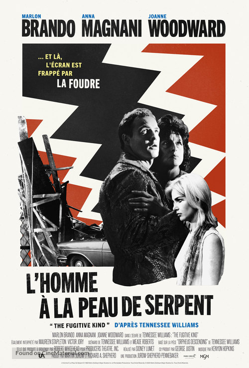 The Fugitive Kind - French Re-release movie poster