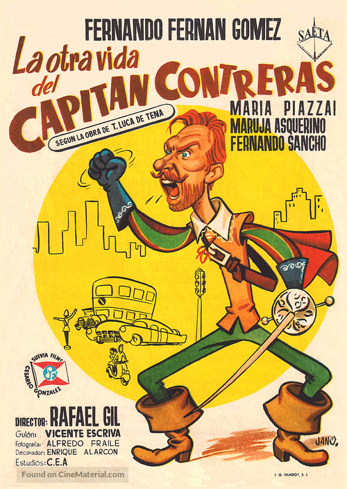 Otra vida del capit&aacute;n Contreras, La - Spanish Movie Poster