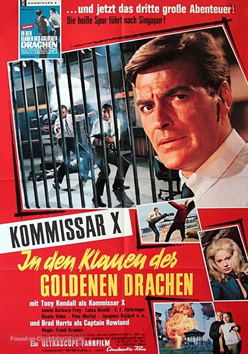Kommissar X - In den Klauen des goldenen Drachen - German Movie Poster