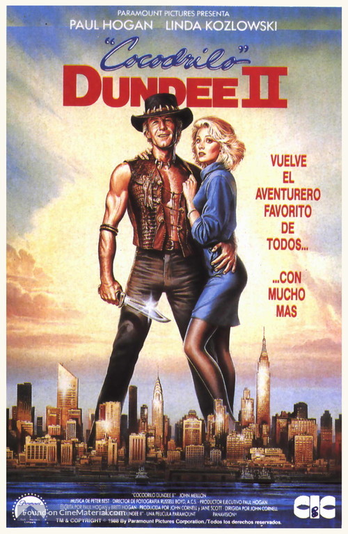 Crocodile Dundee II - Spanish Movie Poster