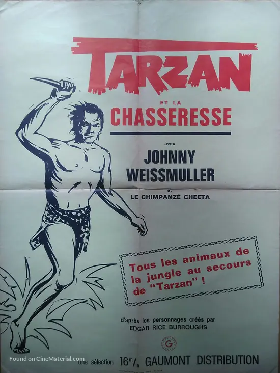 Tarzan and the Huntress - French Movie Poster