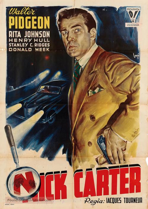 Nick Carter, Master Detective - Italian Movie Poster