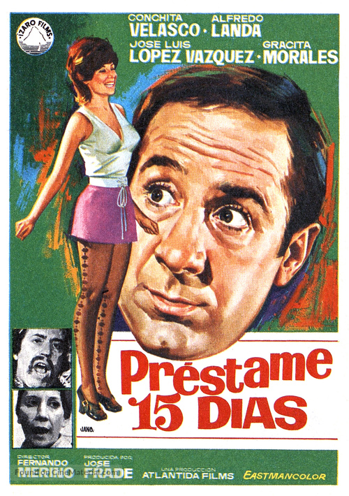 Pr&eacute;stame quince d&iacute;as - Spanish Movie Poster