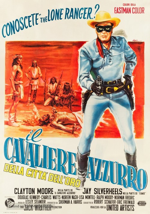 The Lone Ranger and the Lost City of Gold - Italian Movie Poster