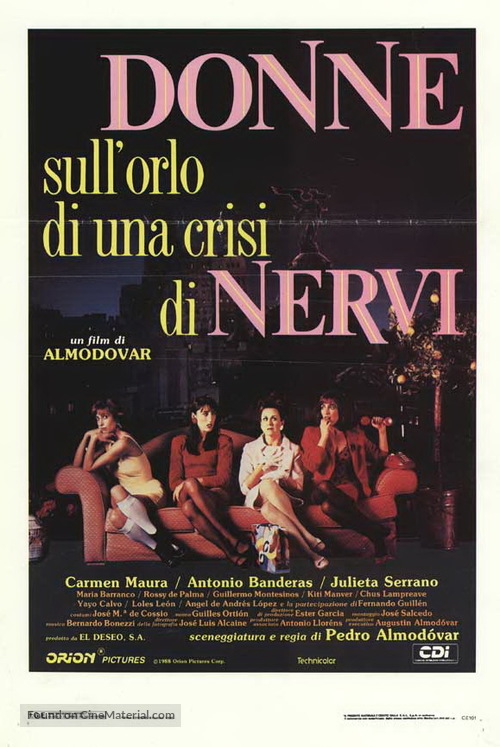 Mujeres Al Borde De Un Ataque De Nervios - Italian Movie Poster