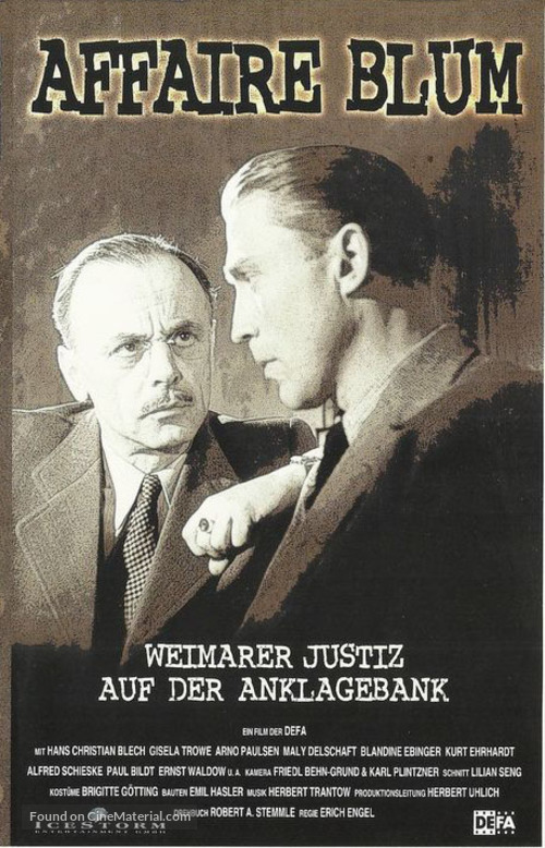 Affaire Blum - German Movie Poster