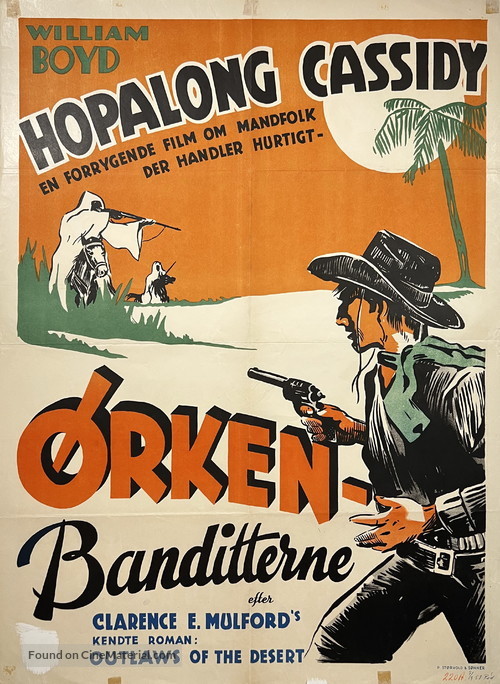 Outlaws of the Desert - Danish Movie Poster