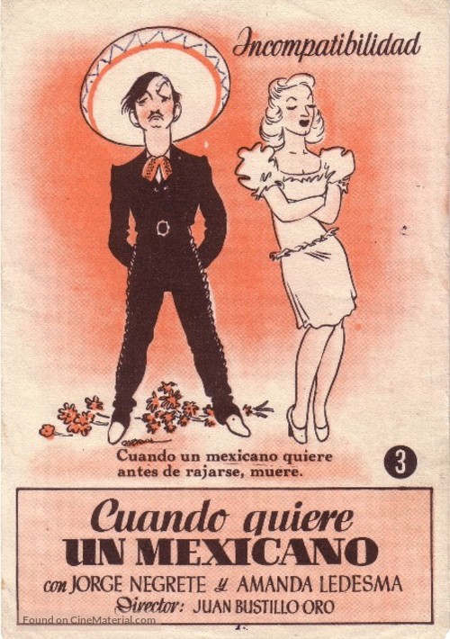 Cuando quiere un mexicano - Mexican Movie Poster