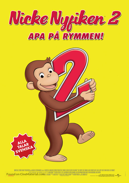 Curious George 2: Follow That Monkey - Swedish Movie Poster
