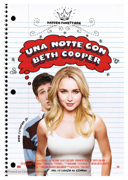 I Love You, Beth Cooper - Italian Movie Poster