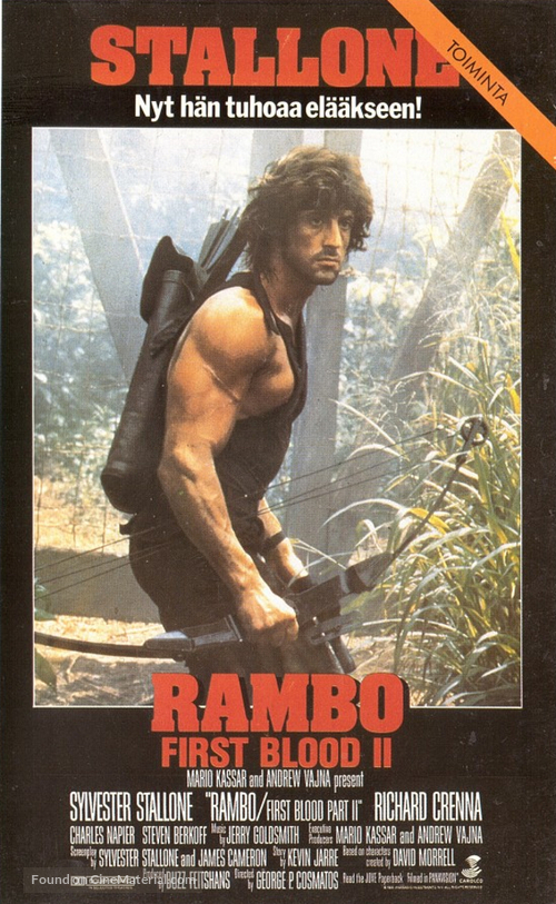 Rambo: First Blood Part II - Finnish Movie Cover