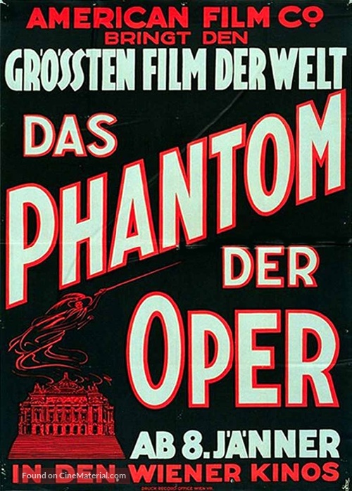 The Phantom of the Opera - German Movie Poster