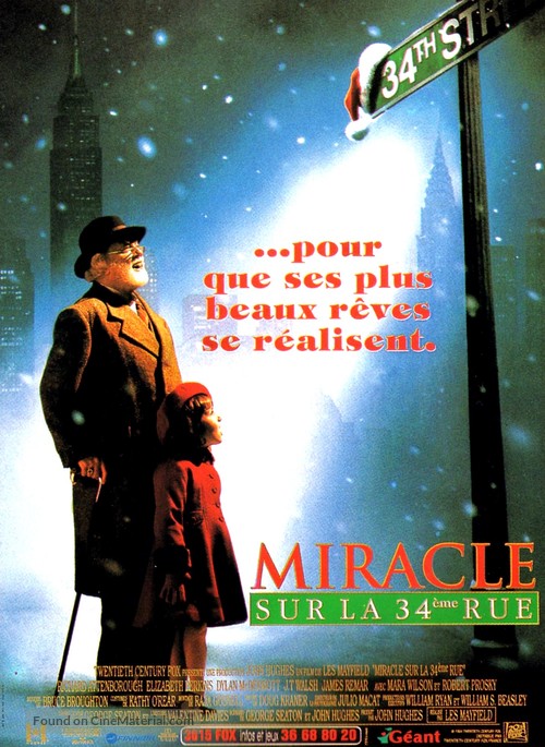 Miracle on 34th Street - French Movie Poster