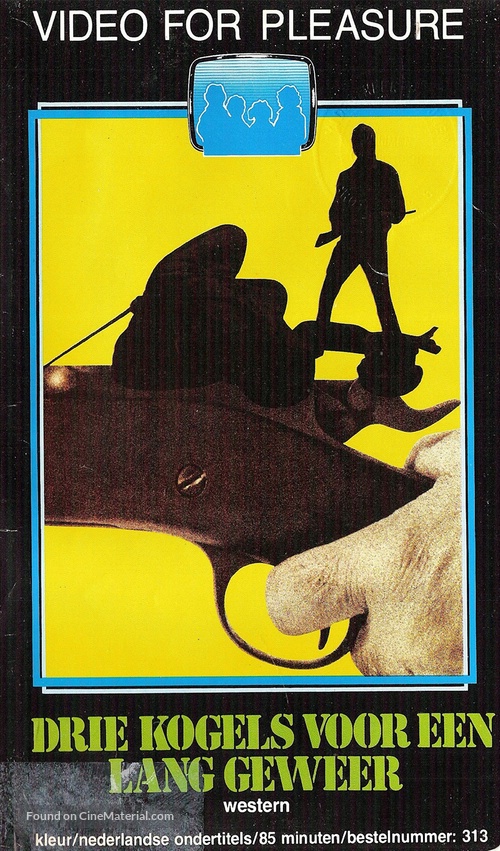 Three Bullets... for a Long Gun - Dutch VHS movie cover