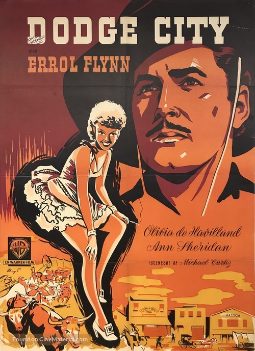 Dodge City - Danish Movie Poster