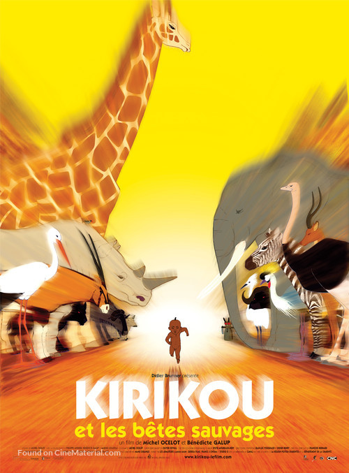 Kirikou et les b&ecirc;tes sauvages - French Movie Poster