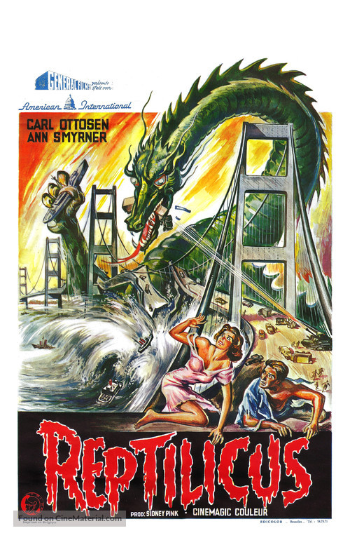 Reptilicus - Belgian Movie Poster