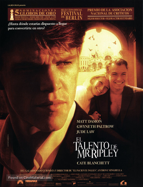 The Talented Mr. Ripley - Spanish Movie Poster