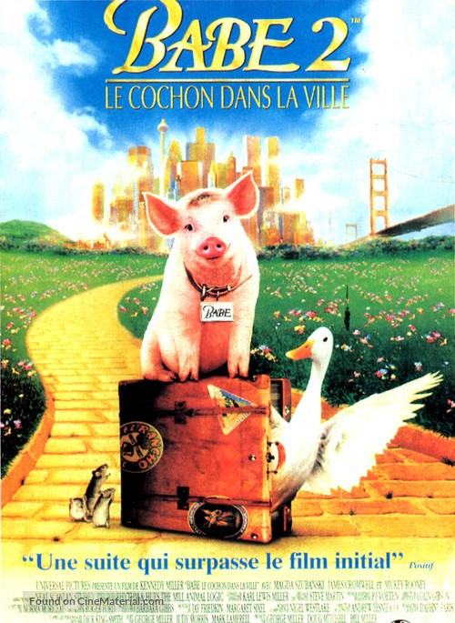 Babe: Pig in the City - French Movie Poster