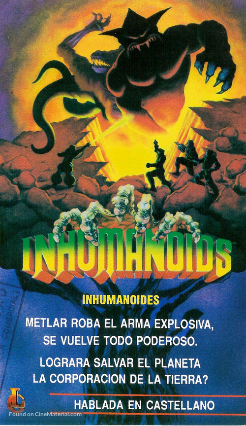 &quot;InHumanoids&quot; - Argentinian VHS movie cover