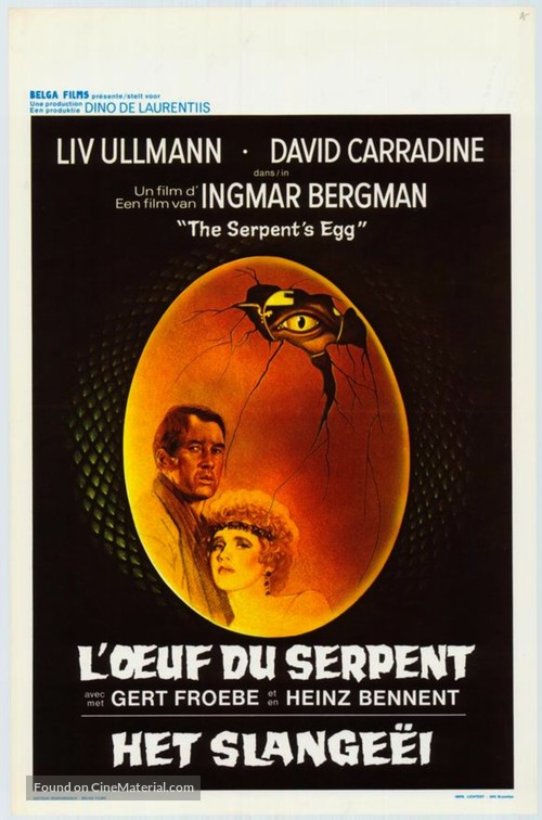 The Serpent&#039;s Egg - Belgian Movie Poster