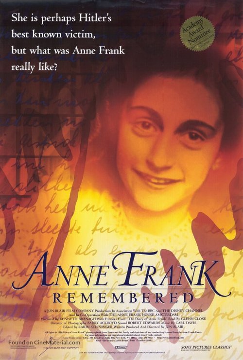 Anne Frank Remembered - Movie Poster