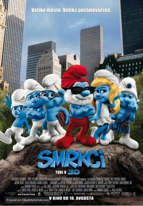 The Smurfs - Slovenian Movie Poster