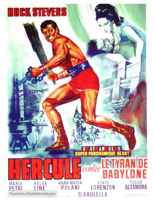 Ercole contro i tiranni di Babilonia - French Movie Poster