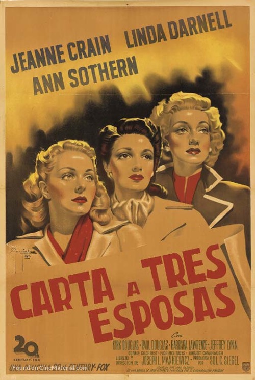 A Letter to Three Wives - Argentinian Movie Poster