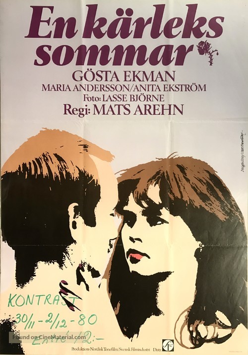 En k&auml;rleks sommar - Swedish Movie Poster