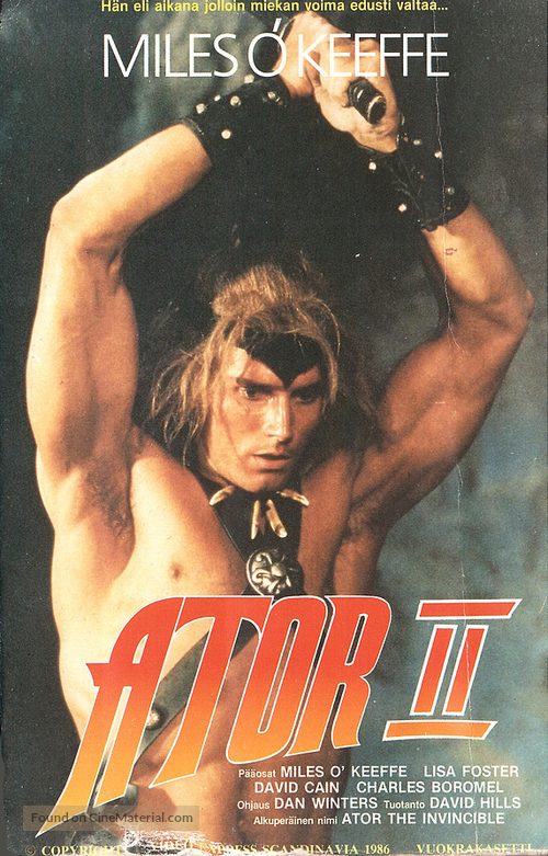 Ator 2 - L&#039;invincibile Orion - Finnish VHS movie cover