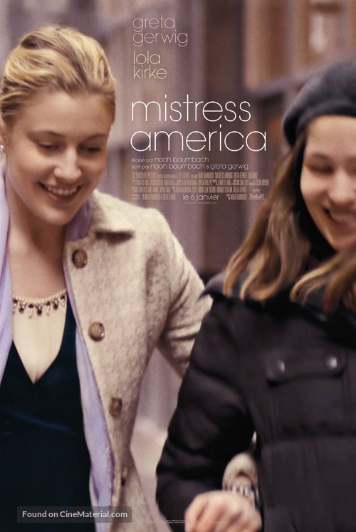 Mistress America - French Movie Poster