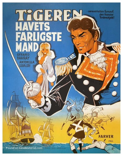 Il grande colpo di Surcouf - Danish Movie Poster