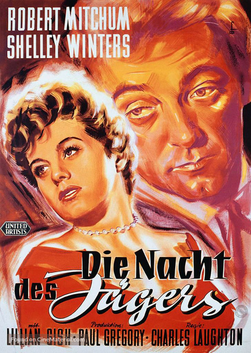 The Night of the Hunter - German Movie Poster