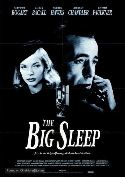 The Big Sleep - German Re-release movie poster