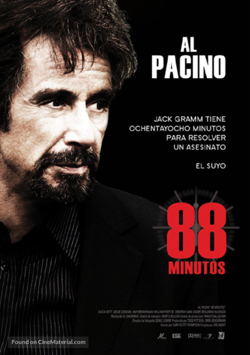 88 Minutes - Argentinian Movie Poster