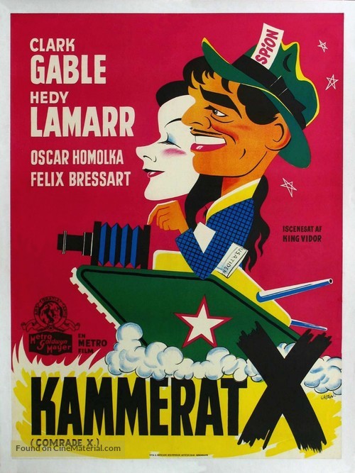 Comrade X - Danish Movie Poster