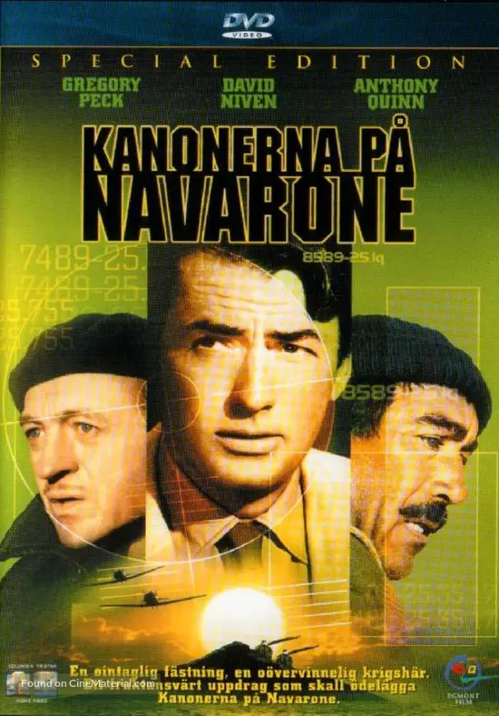 The Guns of Navarone - Swedish Movie Cover