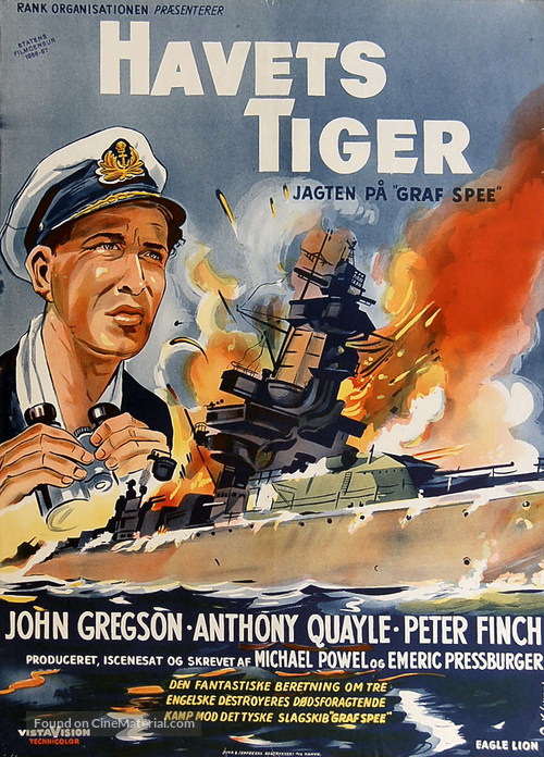 The Battle of the River Plate - Danish Movie Poster