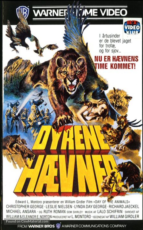 Day of the Animals - Danish VHS movie cover