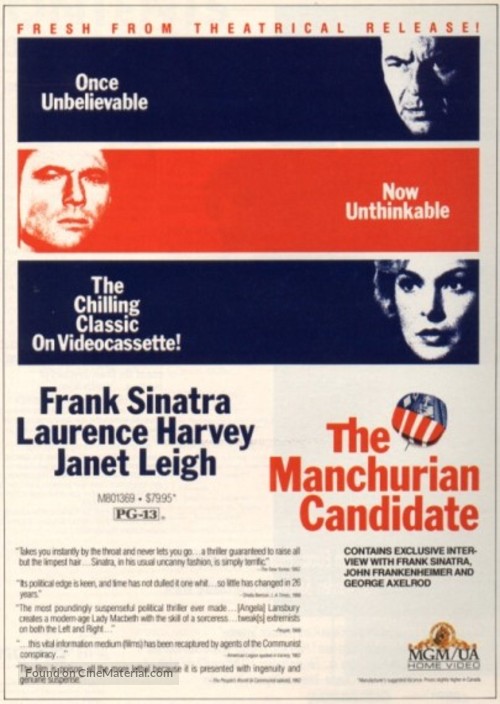 The Manchurian Candidate - Video release movie poster