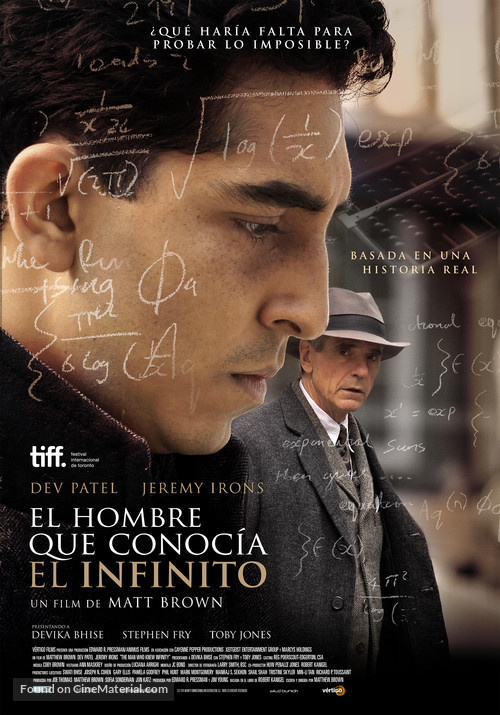 The Man Who Knew Infinity - Spanish Movie Poster