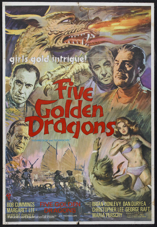 Five Golden Dragons - British Movie Poster